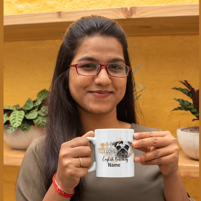 Mug Chien anglais Bulldog Pet de café Mug, Coupe (English Bull dog Pet Coffee Mug)