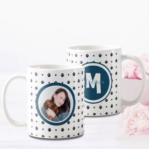 Mug Chien animal de compagnie Monogramme Photo Emprein