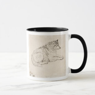 Mug Chien arctique, faisant face juste (crayon sur le