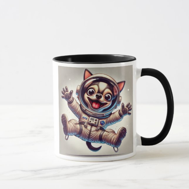 Mug Chien astronaute en mission spatiale. (Droite)