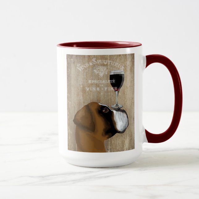 Mug Chien Au Vin Boxer (Droite)