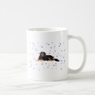 Mug Chien aux Coeurs pourpres en chute