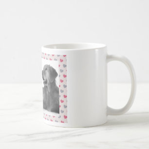 Mug Chien avec de beaux coeurs