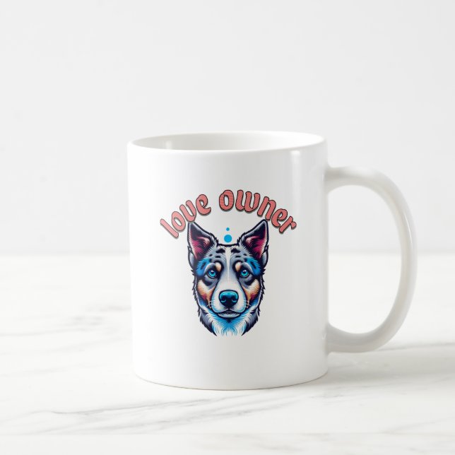 Mug chien avec propriétaire d'amour (Droite)
