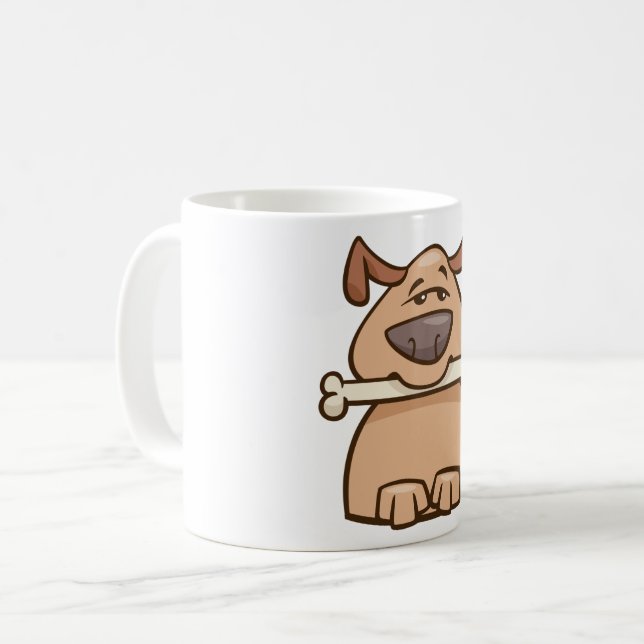 Mug Chien Avec Un Os (Devant gauche)