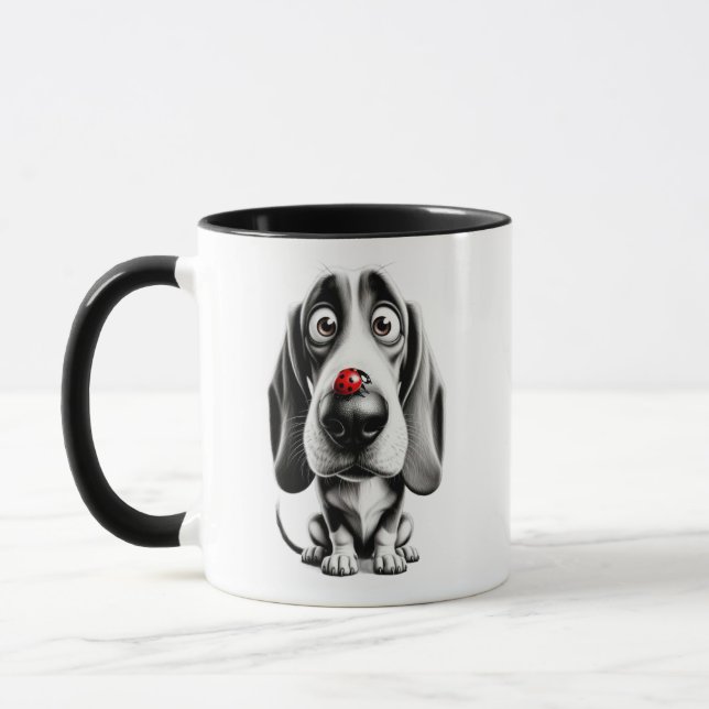 Mug Chien avec une coccinelle (Gauche)