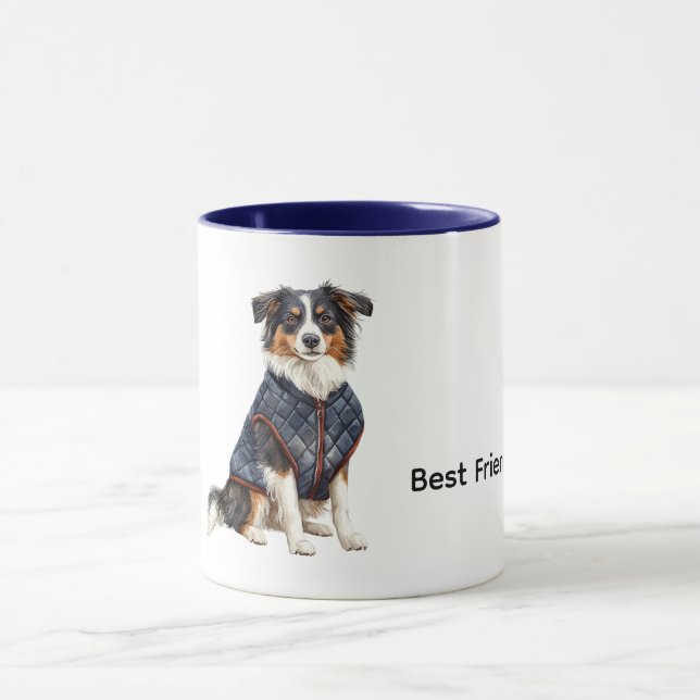 Mug Chien avec veste bleue (Centre)