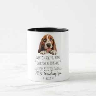 Mug Chien Basset Hound Mignon Drôle Personnalisé
