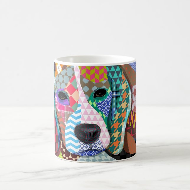 Mug Chien beagle 161 Motifs multicolores (Centre)