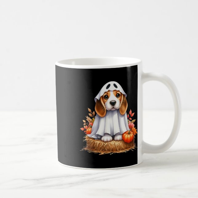 Mug Chien Beagle D'Halloween mignon Comme Chien Fantôm (Droite)