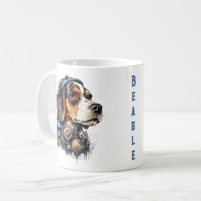 Mug Chien Beagle Steampunk (Devant gauche)