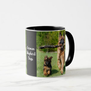 Mug Chien berger allemand à longue chair et chiot