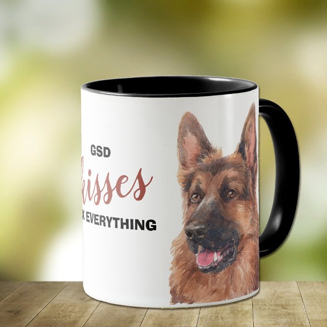 Mug Chien berger allemand Baisers Réparez tout (Créateur téléchargé)