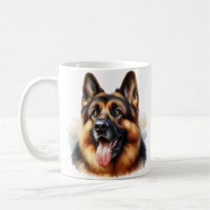 Mug Chien berger allemand en aquarelle