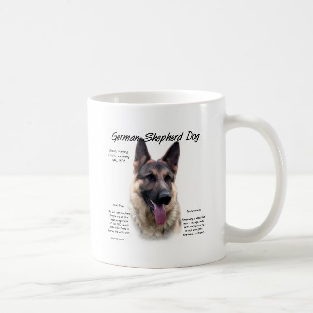 Mug Chien berger allemand (sable) Histoire Conception (Droite)
