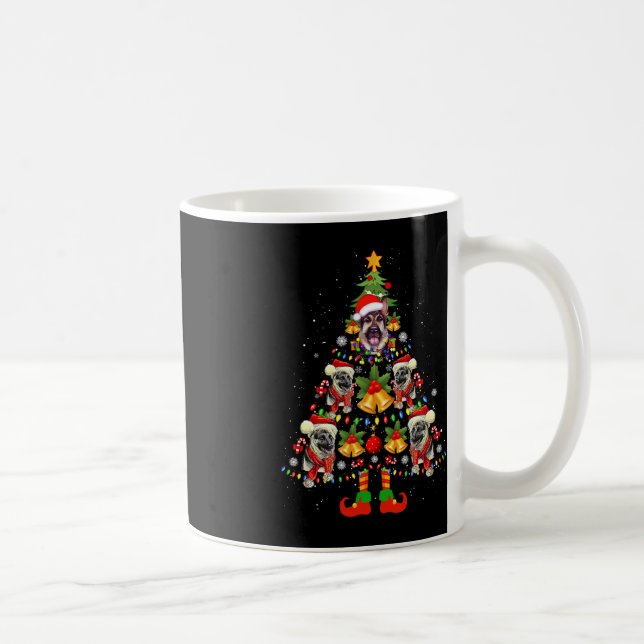 Mug Chien berger allemand Santa Hat sapin Noël Noël No (Droite)