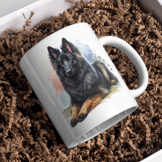 Mug Chien berger belge en aquarelle (Créateur téléchargé)