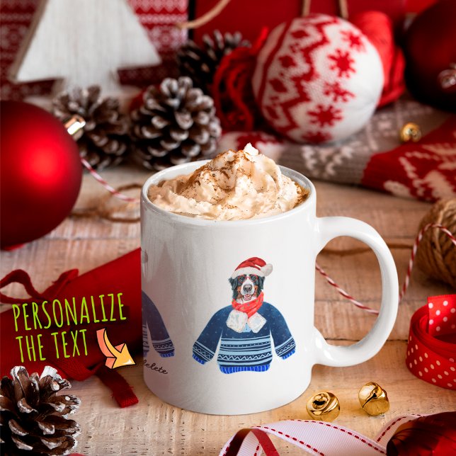 Mug Chien Bernois portant un pull moche amateur de chi (Créateur téléchargé)