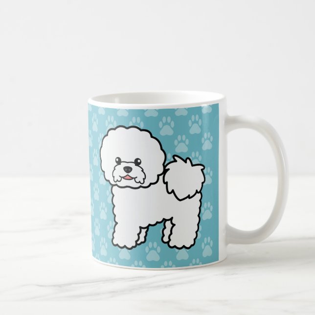 Mug Chien Bichon Frise de dessin animé mignon (Droite)
