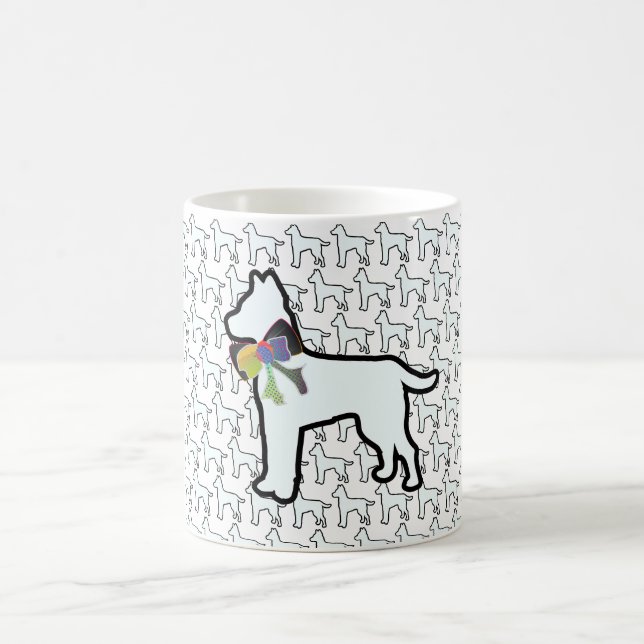Mug Chien Blanc Avec Nœud   (Centre)