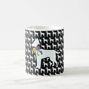 Mug Chien Blanc Avec Nœud Noir 