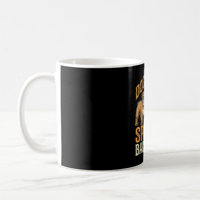 Mug Chien Bouledogue Drôle Est Dieu Écrit À L'envers (Gauche)