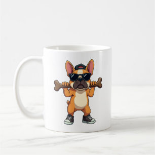 Mug Chien Bouledogue Français Cool Vintage Transportan