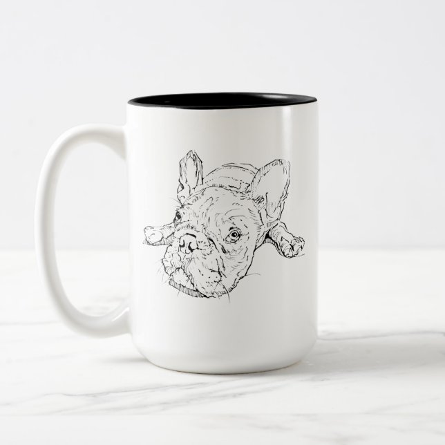 Mug Chien Bouledogue Français Mignon, Cadeau pour  (Gauche)