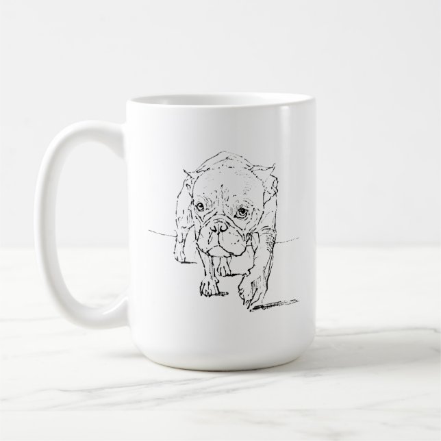 Mug Chien Bouledogue Français Mignon, Illustration (Gauche)
