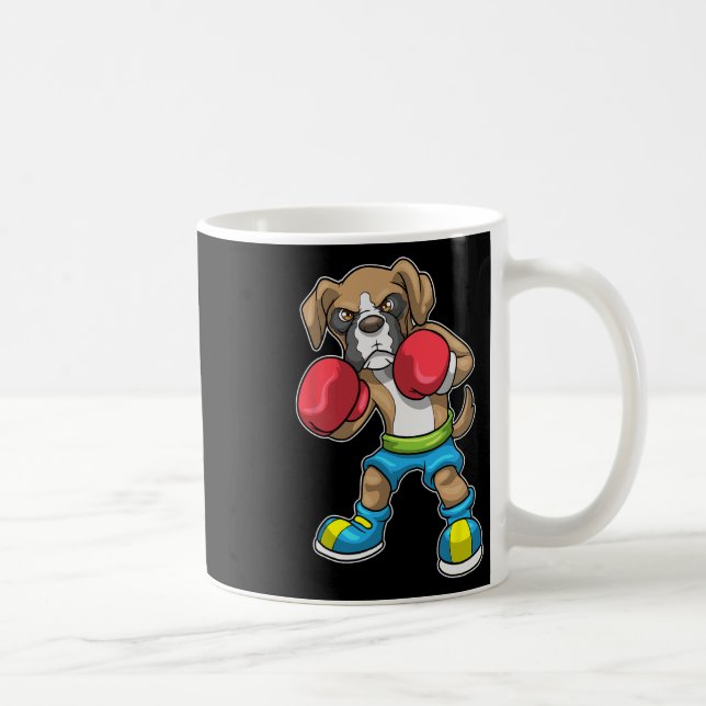 Mug Chien Boxer Gants De Boxe Boxe Pour Hommes Femmes  (Droite)