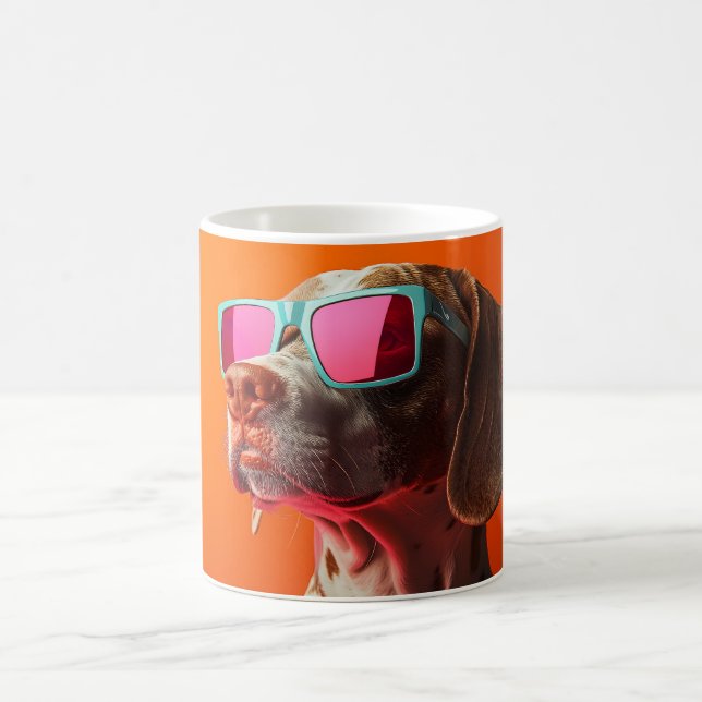 Mug Chien Bracco italiano cool avec des lunettes de so (Centre)