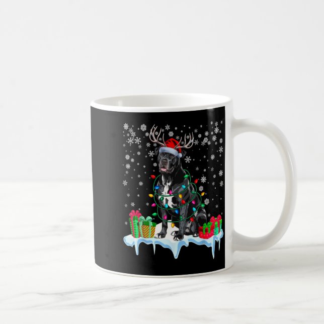Mug Chien Cane Corso Pyjama Noël Chapeau de Père Noël  (Droite)