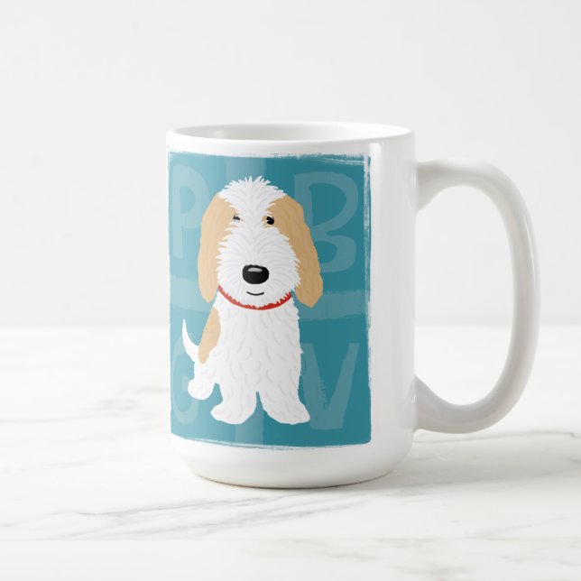 Mug Chien caricatural de PBGV blanc | Cute Canine (Droite)