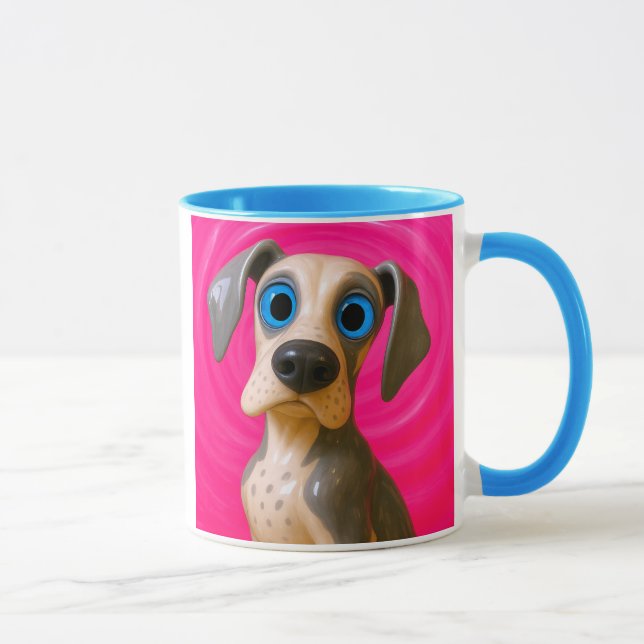 Mug Chien Cartoon Yeux Bleus (Droite)