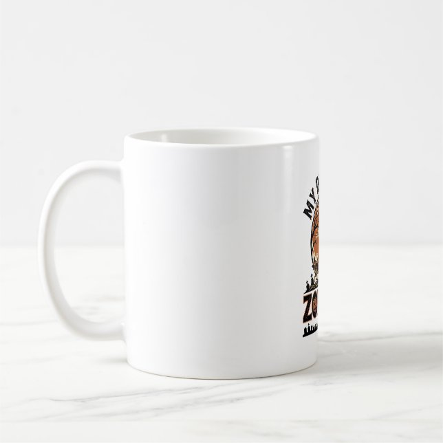 Mug Chien chasse les zombies Conception de vecteur Hal (Gauche)