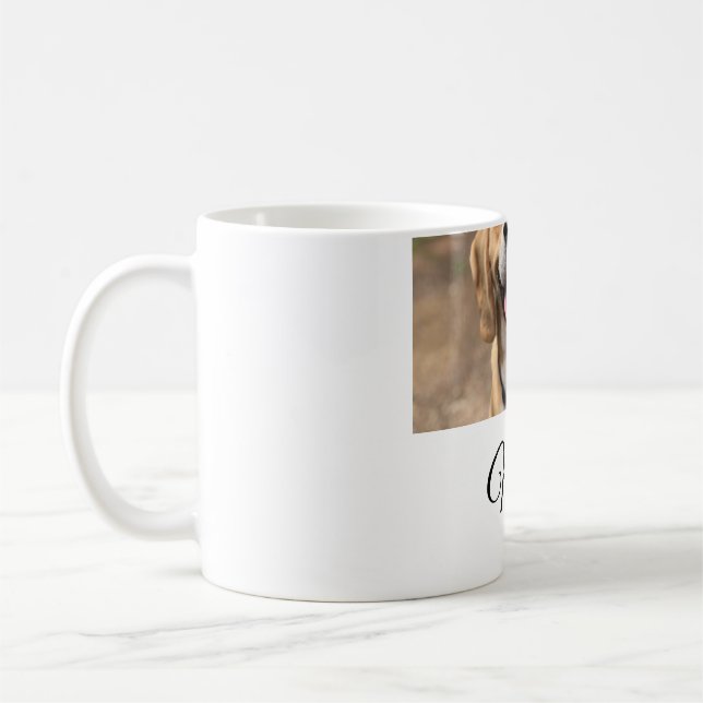 Mug Chien chat photo ajouter le nom de l'animal de com (Gauche)