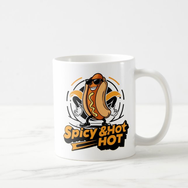 Mug Chien Chaud Drôle Rétro (Droite)