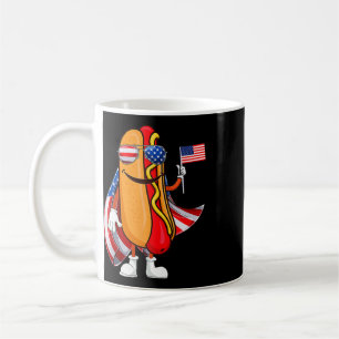 Mug Chien Chaud Lunettes Drapeau Américain Usa Drôle 4