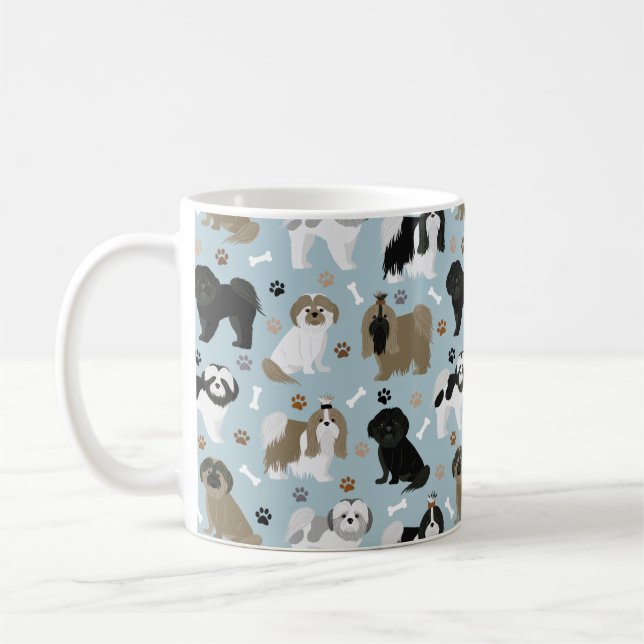 Mug Chien Chien Chien Chien Chien Chien Paws et Os (Gauche)