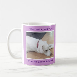 Mug Chien chiot blanc mignon Une photo Lumière violet