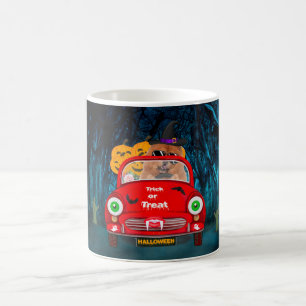 Mug Chien Chow Chow Conduisant une Voiture Effrayante 