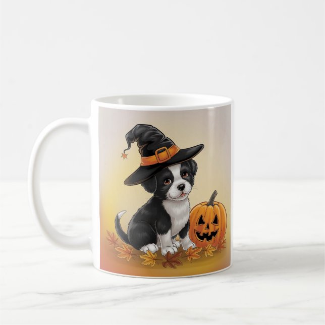 Mug Chien citrouille Halloween conception mignonne  (Gauche)
