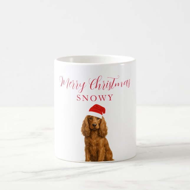 Mug Chien Cocker Spaniel avec chapeau de Père Noël Noë (Centre)