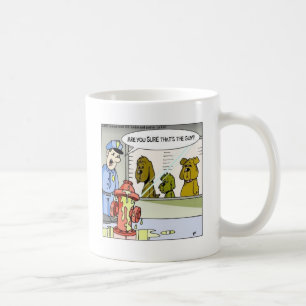 Mug Chien Contre Borne D'incendie Cadeaux Drôles Et T-