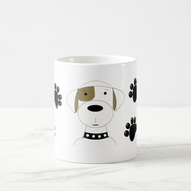 Mug Chien cool avec empreintes de pattes (Centre)