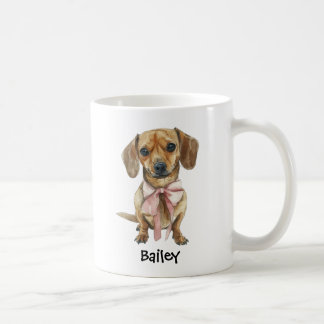 Mug Chien Coquette Arc-en-ciel Aquarelle Personnalisé