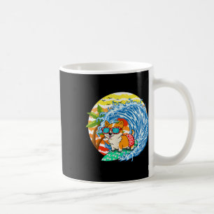 Mug Chien Corgi Drôle Faisant du Surf à Hawaï Plage Ét