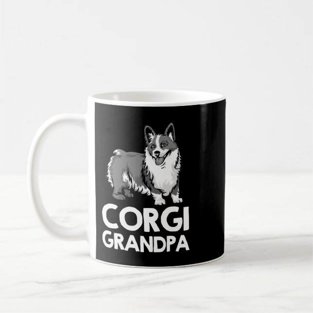 Mug Chien Corgi Funny Corgi Grandpa Puppy Welsh Corgi  (Gauche)