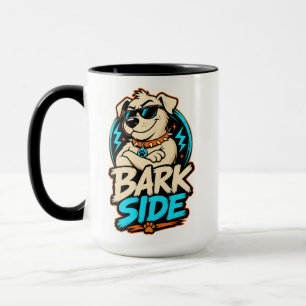 Mug Chien côté Bark PNG, Création sublimation chien dr