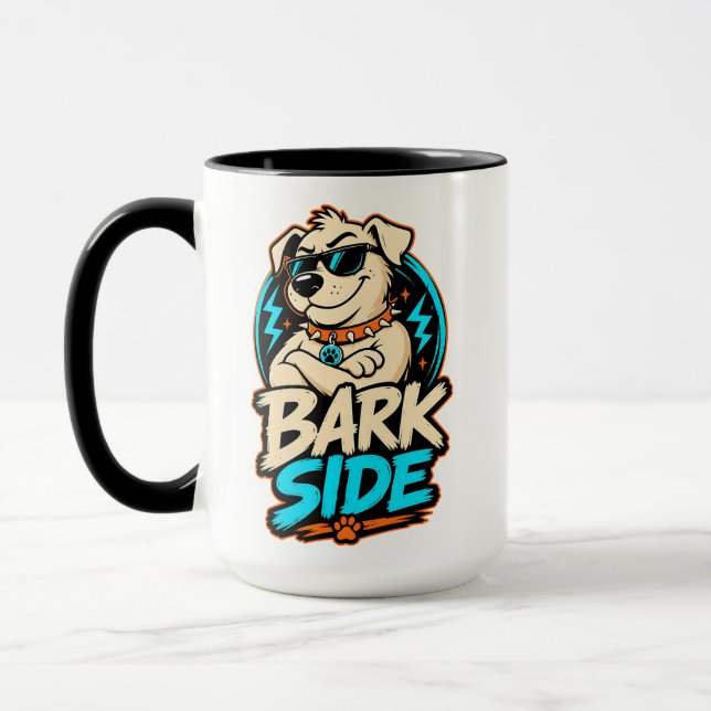 Mug Chien côté Bark PNG, Création sublimation chien dr (Gauche)